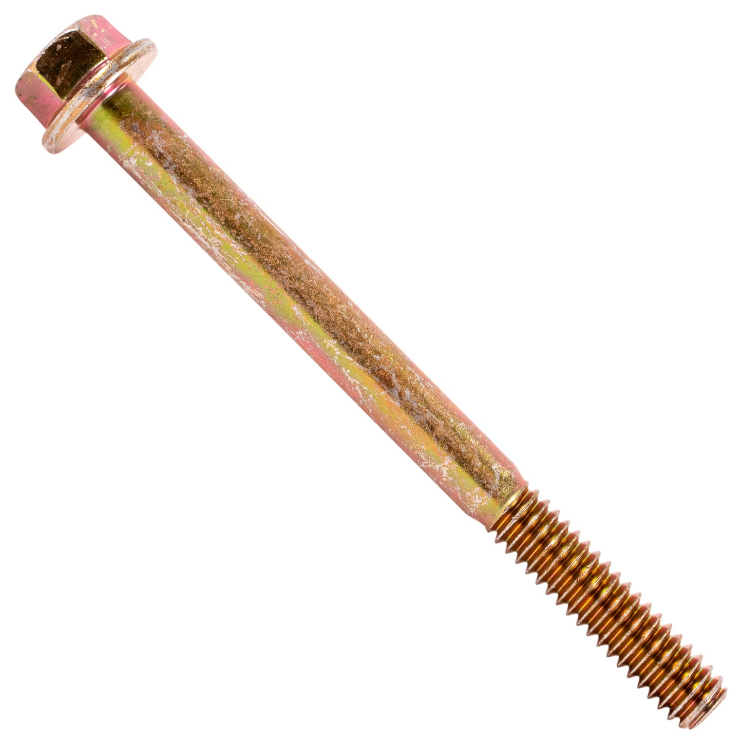 1/4"-20 x 3" Conquest Grade 8 Non-Serrated Flange Bolt - Zinc Yellow