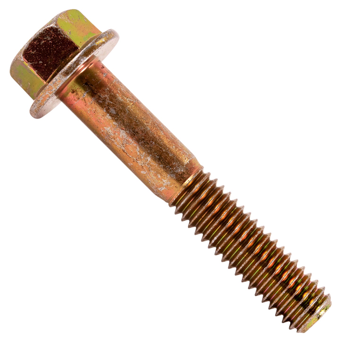 3/8"-16 x 2-1/4" Conquest Grade 8 Non-Serrated Flange Bolt - Zinc Yellow