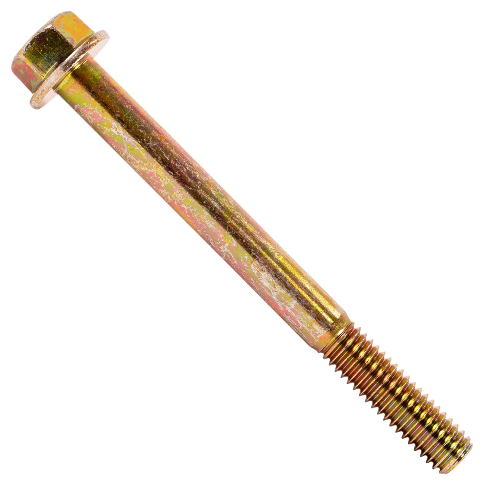 3/8"-16 x 4" Conquest Grade 8 Non-Serrated Flange Bolt - Zinc Yellow