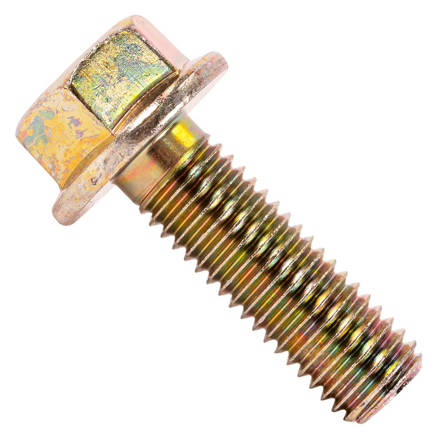 5/8"-11 x 2" Conquest Grade 8 Non-Serrated Flange Bolt - Zinc Yellow