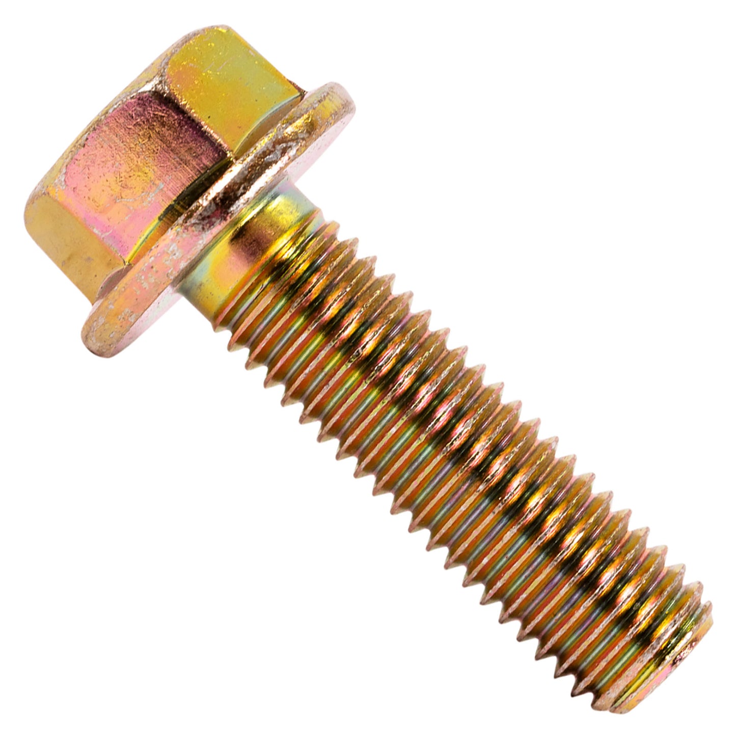 5/8"-11 x 2-1/4" Conquest Grade 8 Non-Serrated Flange Bolt - Zinc Yellow