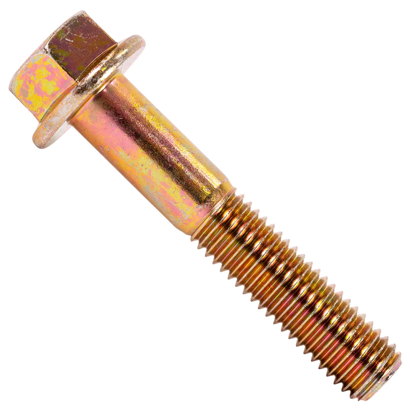 5/8"-11 x 3-1/2" Conquest Grade 8 Non-Serrated Flange Bolt - Zinc Yellow