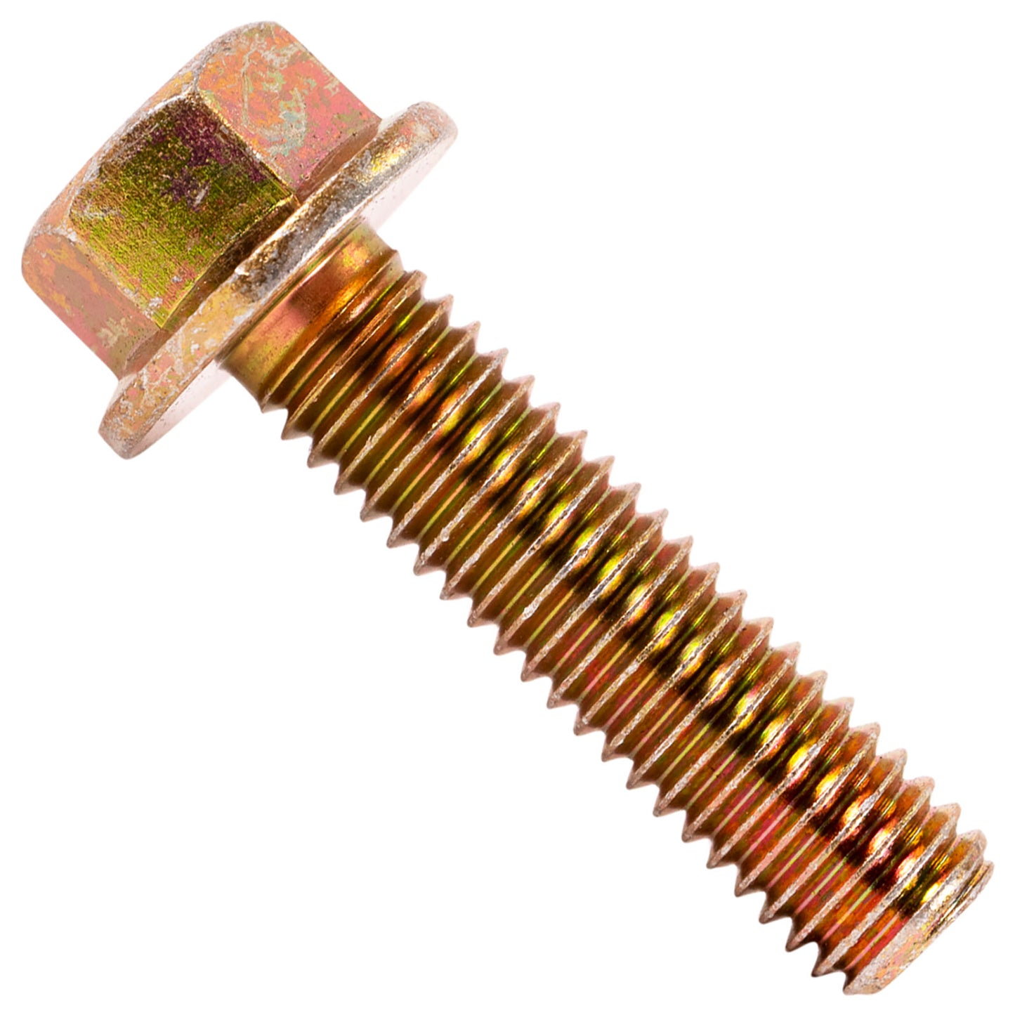 7/16"-14 x 1-3/4" Conquest Grade 8 Non-Serrated Flange Bolt - Zinc Yellow