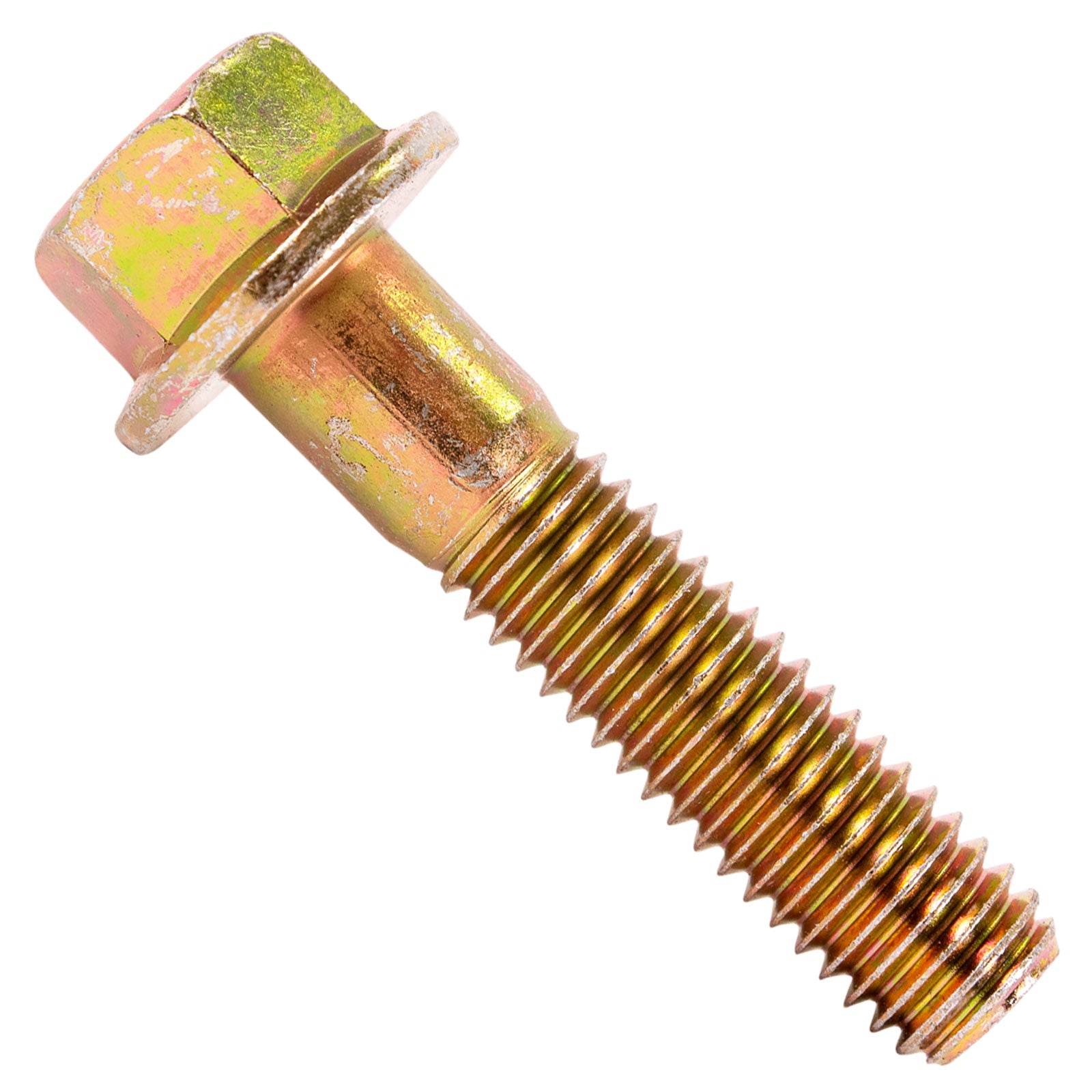 7/16"-14 x 2" Conquest Grade 8 Non-Serrated Flange Bolt - Zinc Yellow