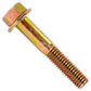 7/16"-14 x 2-1/2" Conquest Grade 8 Non-Serrated Flange Bolt - Zinc Yellow