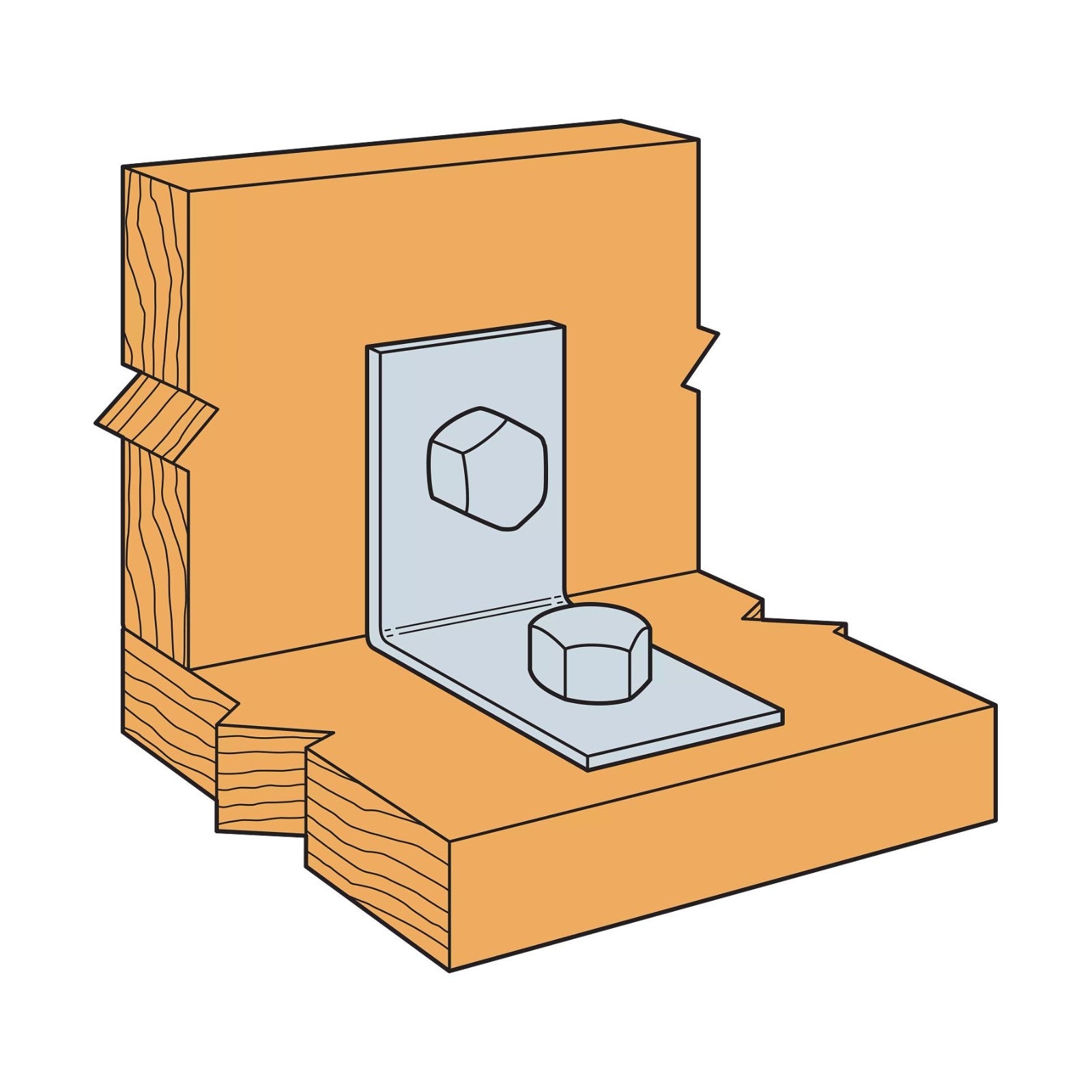 Simpson HL33HDG 3x3 Heavy Angle installation