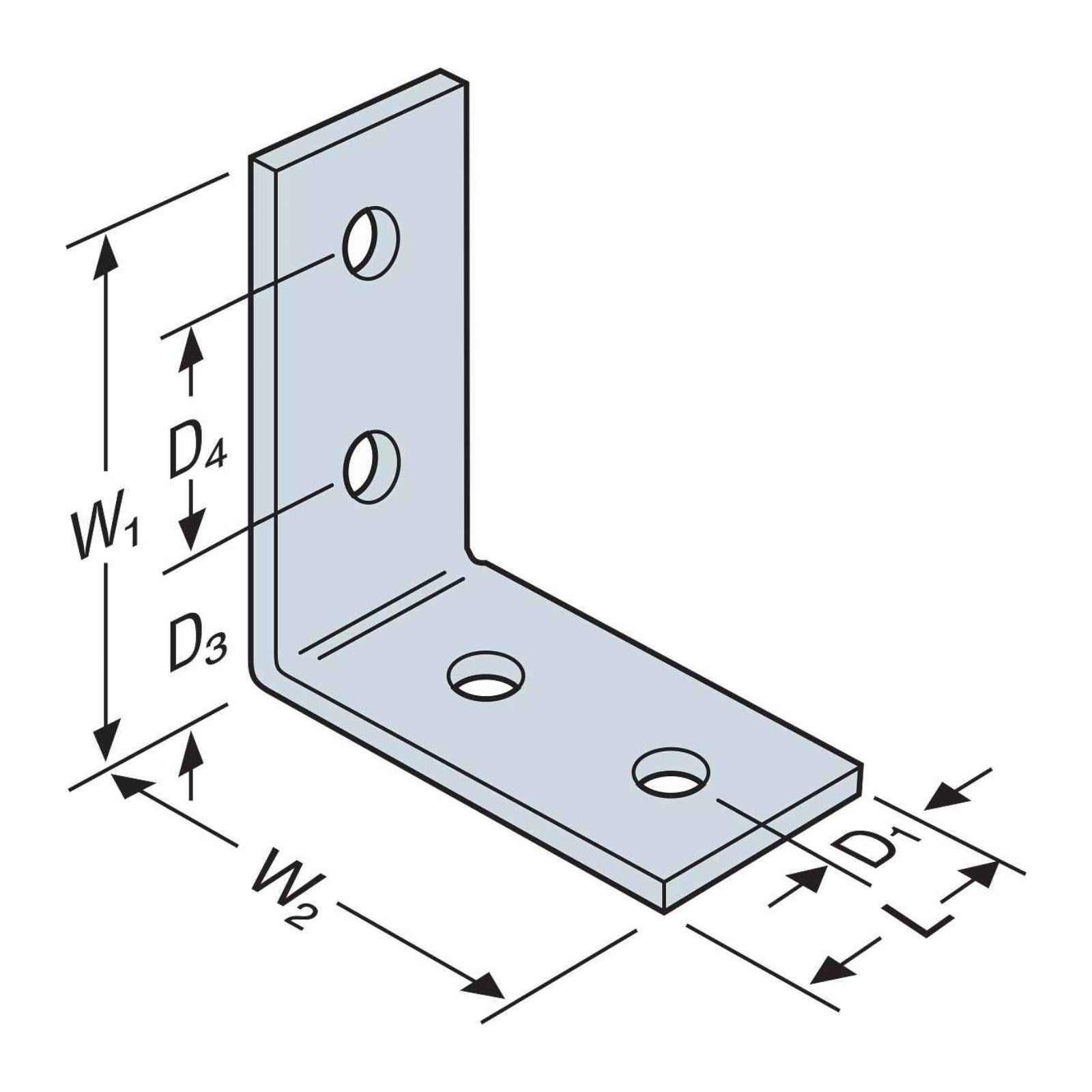 Simpson HL53PC 5x3 Heavy Angle - Black Powder Coated