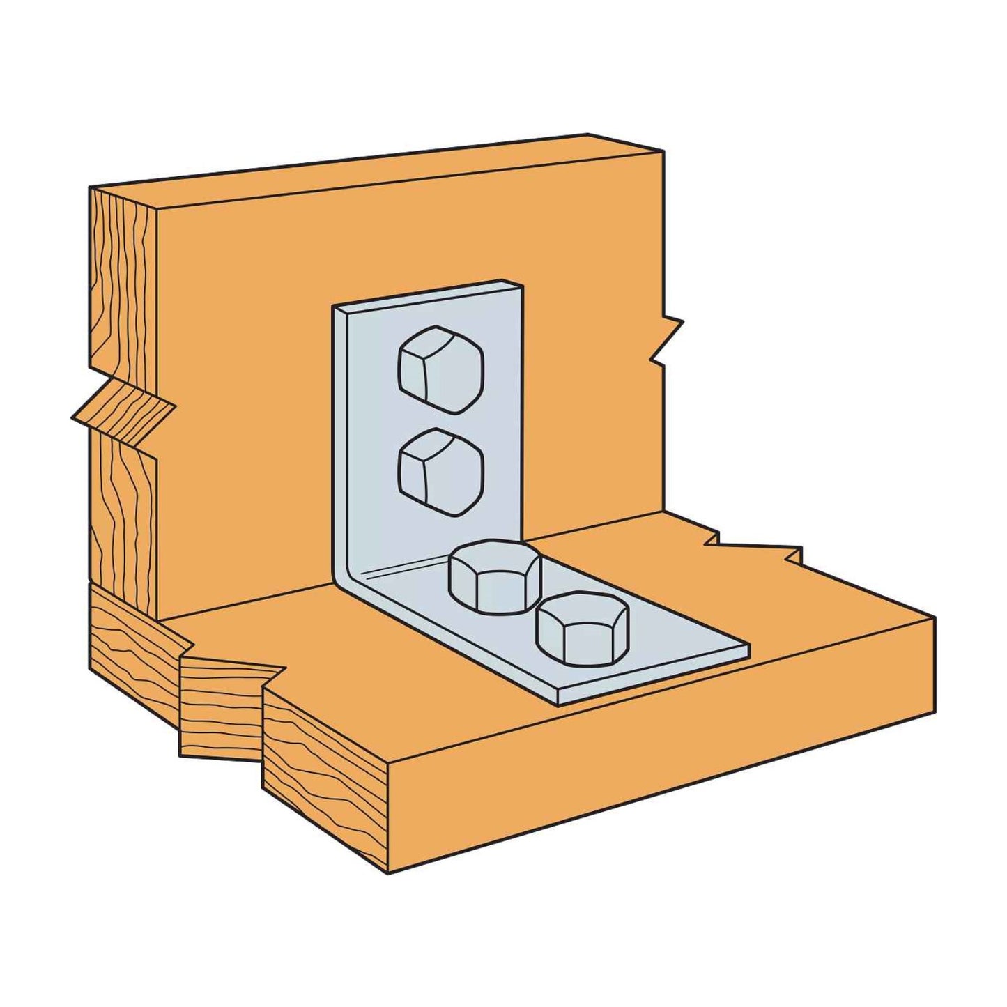 Simpson HL53PC 5x3 Heavy Angle installation