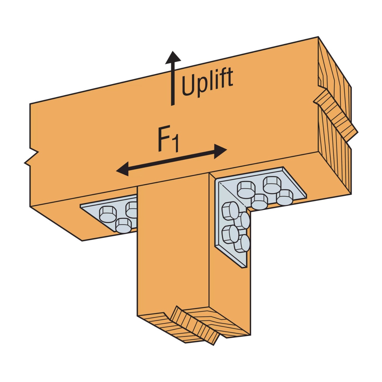 Simpson HL55HDG Heavy L Shaped Angle installation