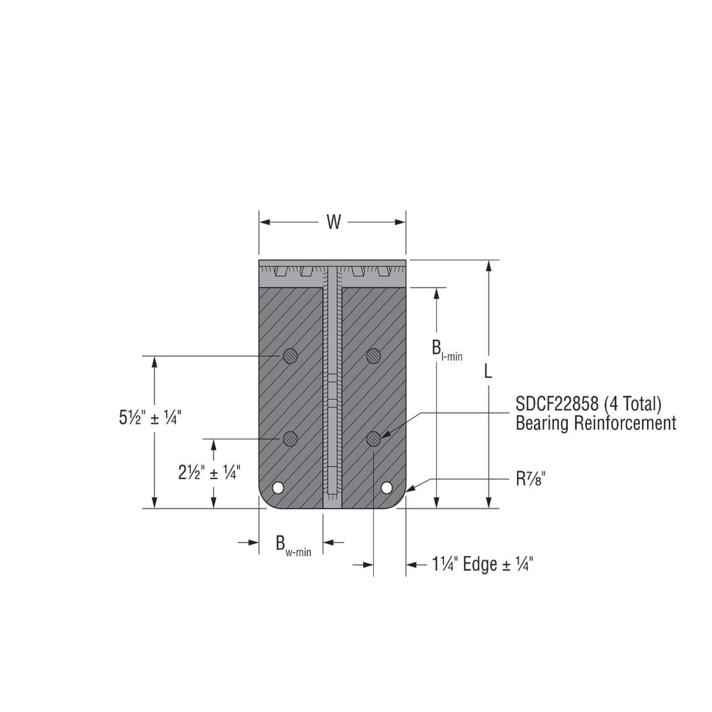 HSKP5.75X19.5 Dimensions