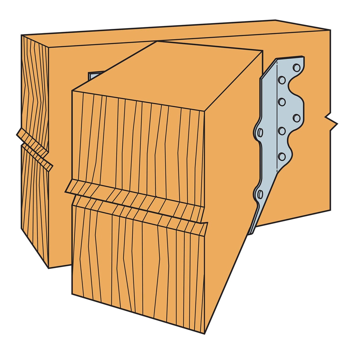 Simpson HSUL46 Joist Hanger Skewed Left - Galvanized - Installation