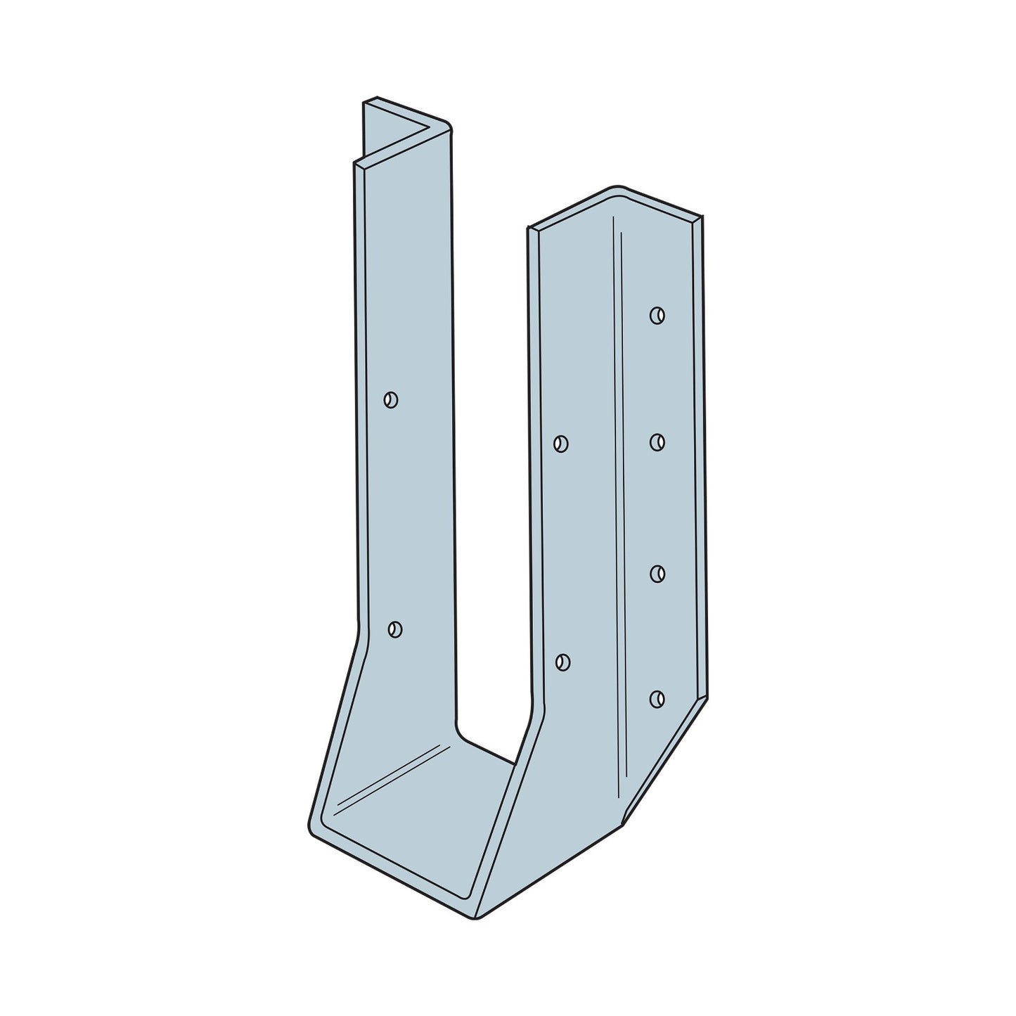 Simpson HU210 2x10 Face Mount Joist Hanger illustration
