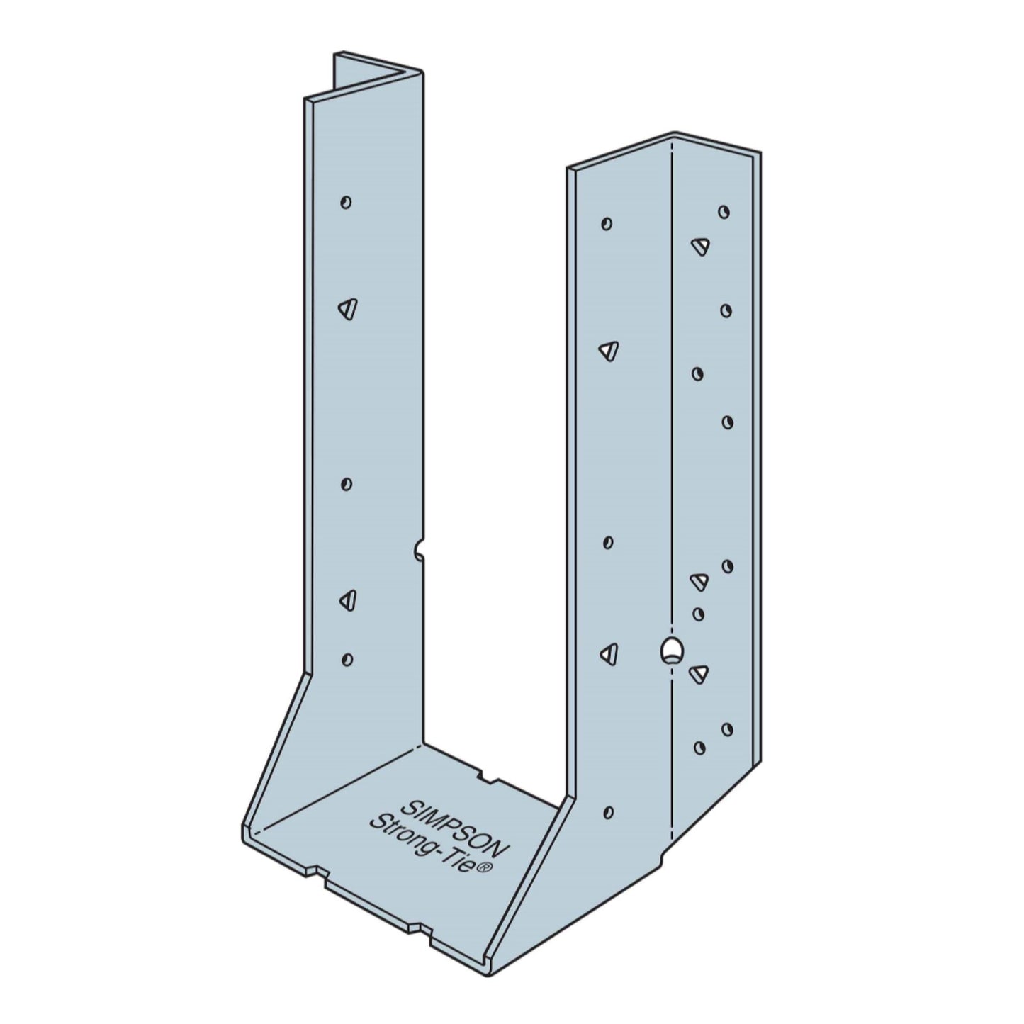 Simpson HU412 4x12 Face Mount Joist Hanger illustration