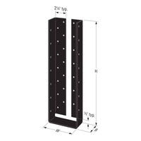 Simpson HUAC24 Heavy-Duty U-Shaped Architectural Joist Hanger Illustration