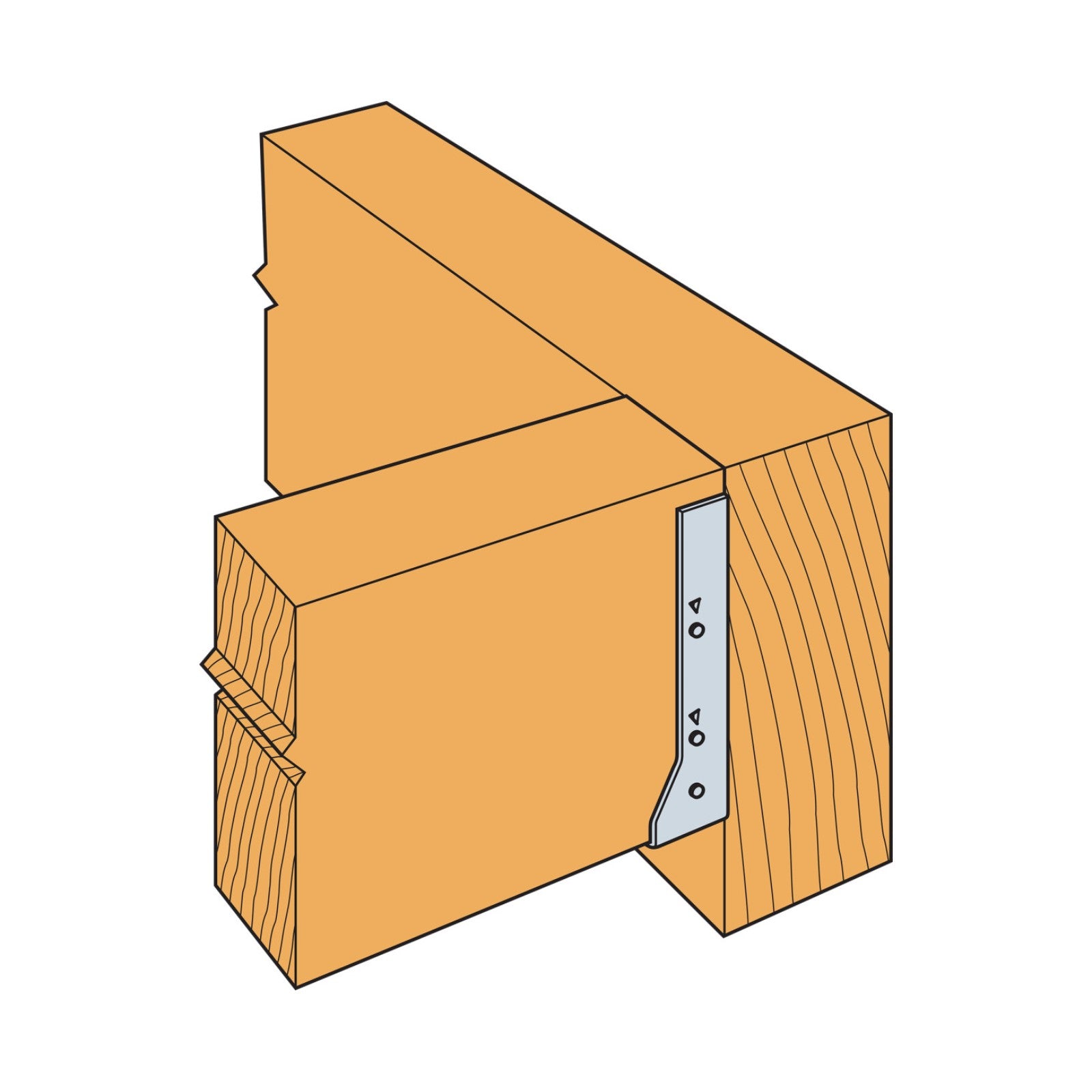 Simpson HUC216-2 Heavy Concealed-Flange Face-Mount Joist Hanger - Made to Order, Non-returnable