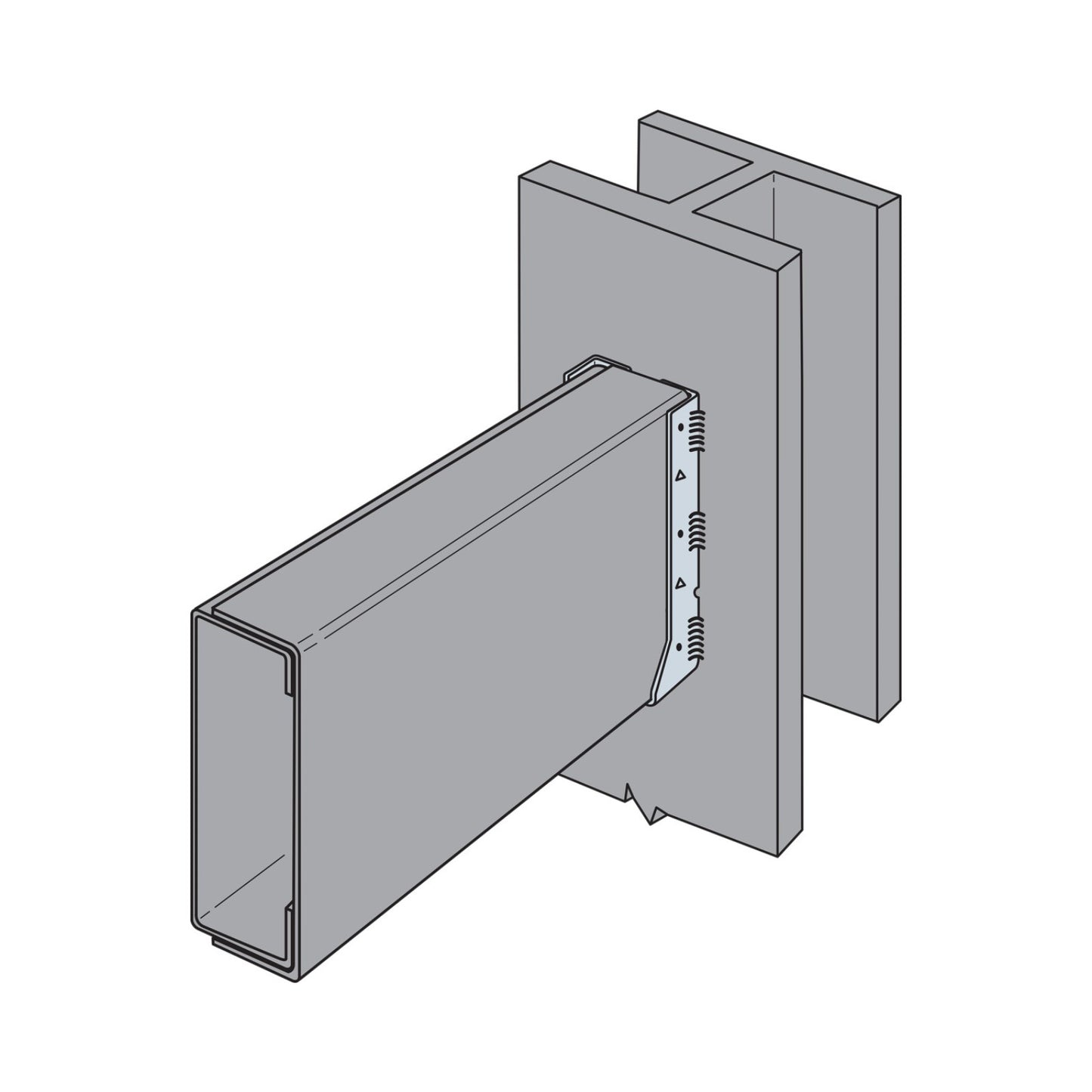 Simpson HUC410SS Heavy Top-Flange Hanger with Concealed Flanges - Stainless Steel