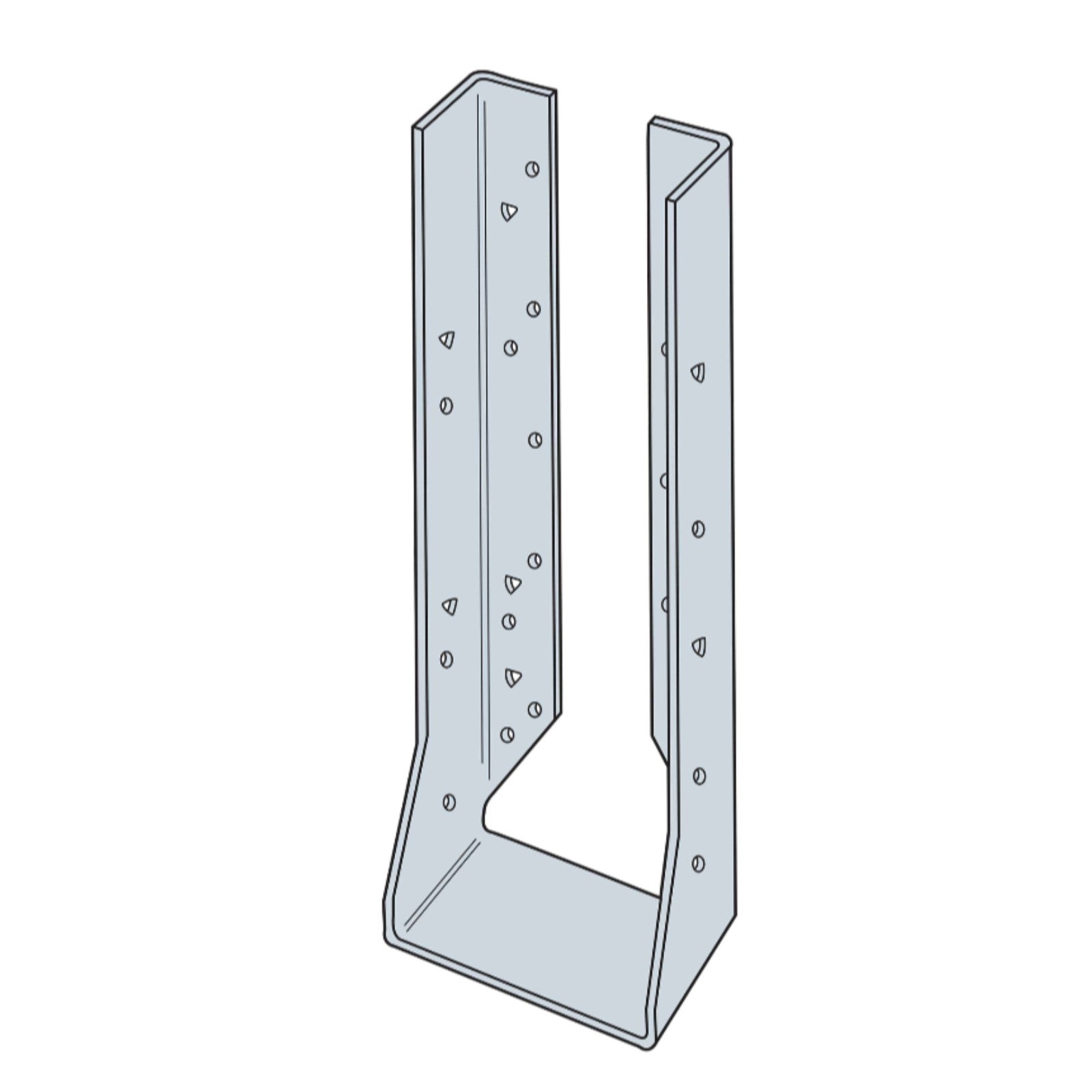 Simpson HUC412 4x12 Concealed Flange Heavy Face Mount Hanger - G90 Galvanized