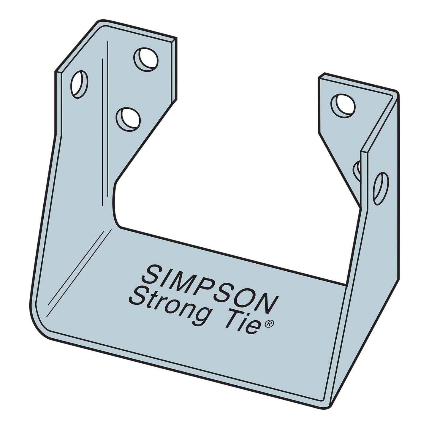 Simpson HUC44 4x4 Concealed Flange Heavy Face Mount Hanger - G90 Galvanized