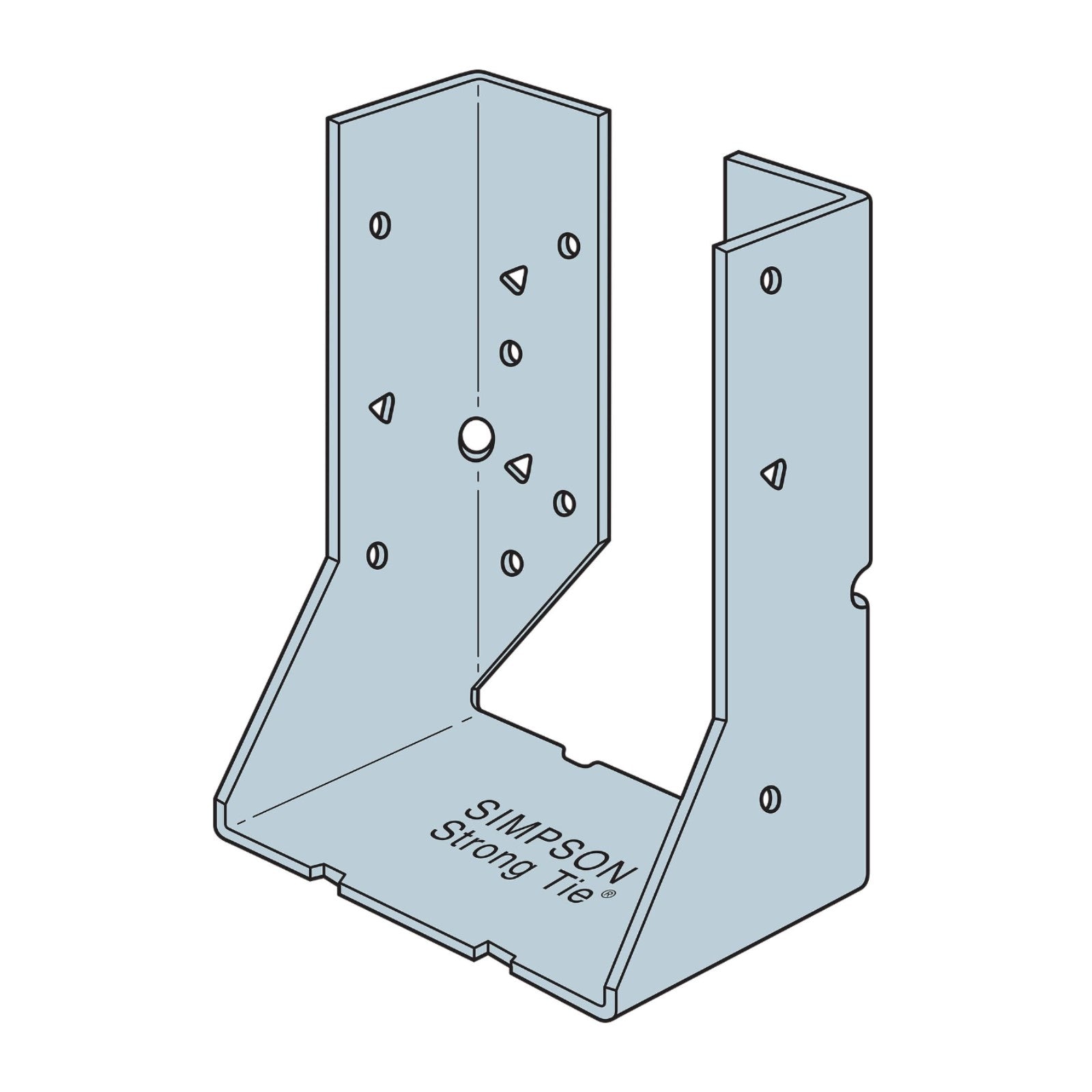 Simpson HUC46 4x6 Concealed Flange Heavy Face Mount Hanger - G90 Galvanized