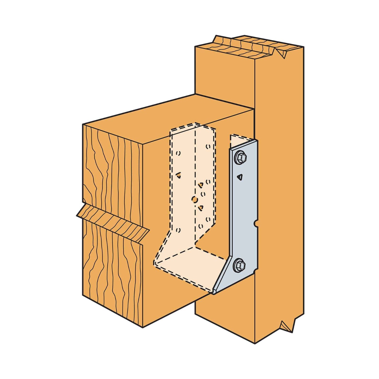 Simpson HUC48 Concealed Flange Heavy Face Mount Hanger installation