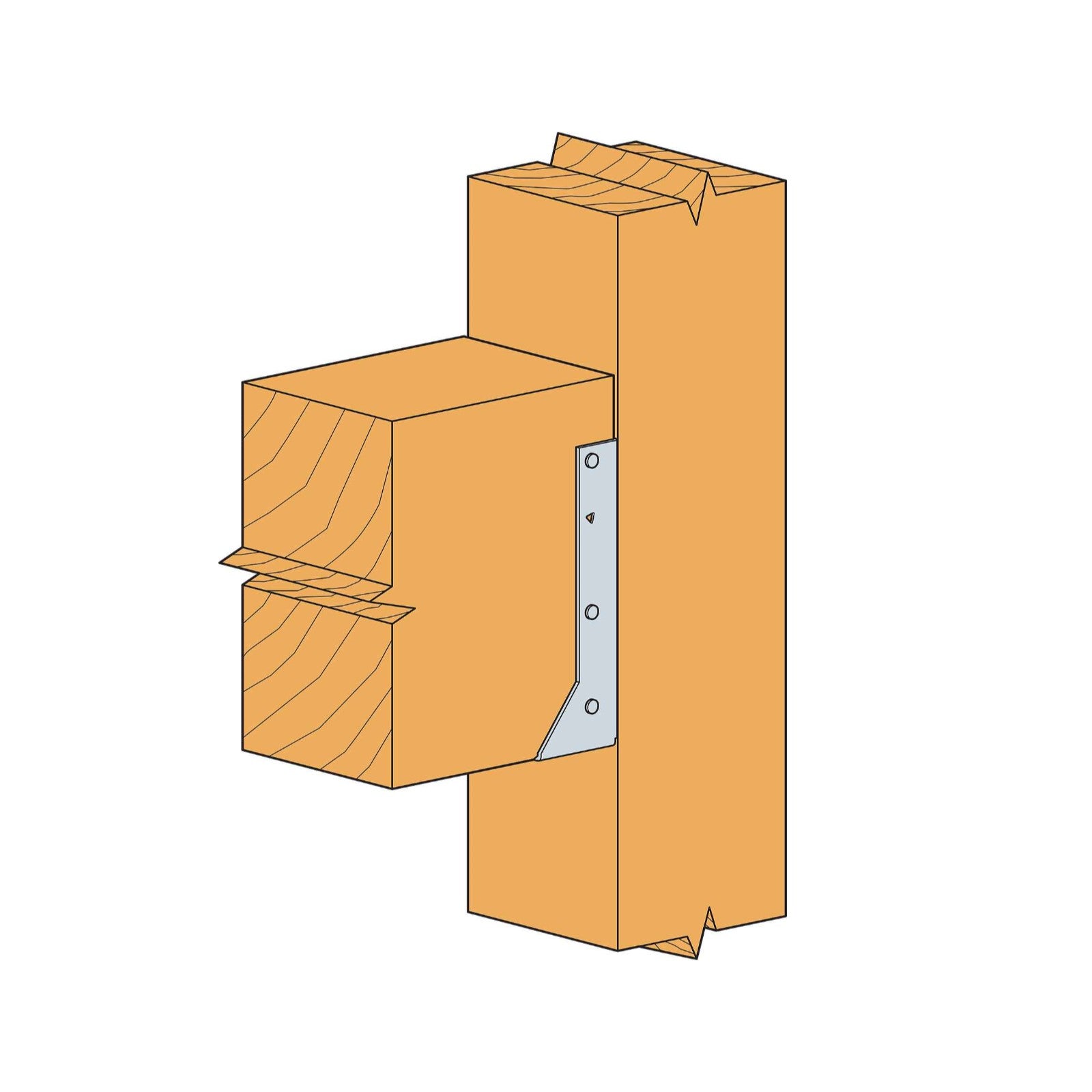 Simpson HUC610 6x10 Concealed Flange Heavy Face Mount Hanger - G90 Galvanized