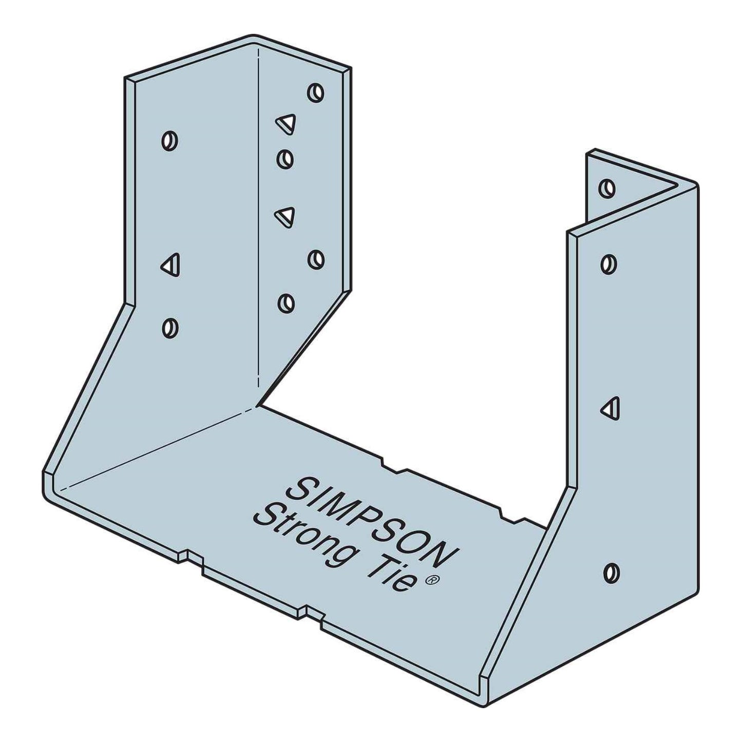 Simpson HUC66 6x6 Concealed Flange Heavy Face Mount Hanger - G90 Galvanized