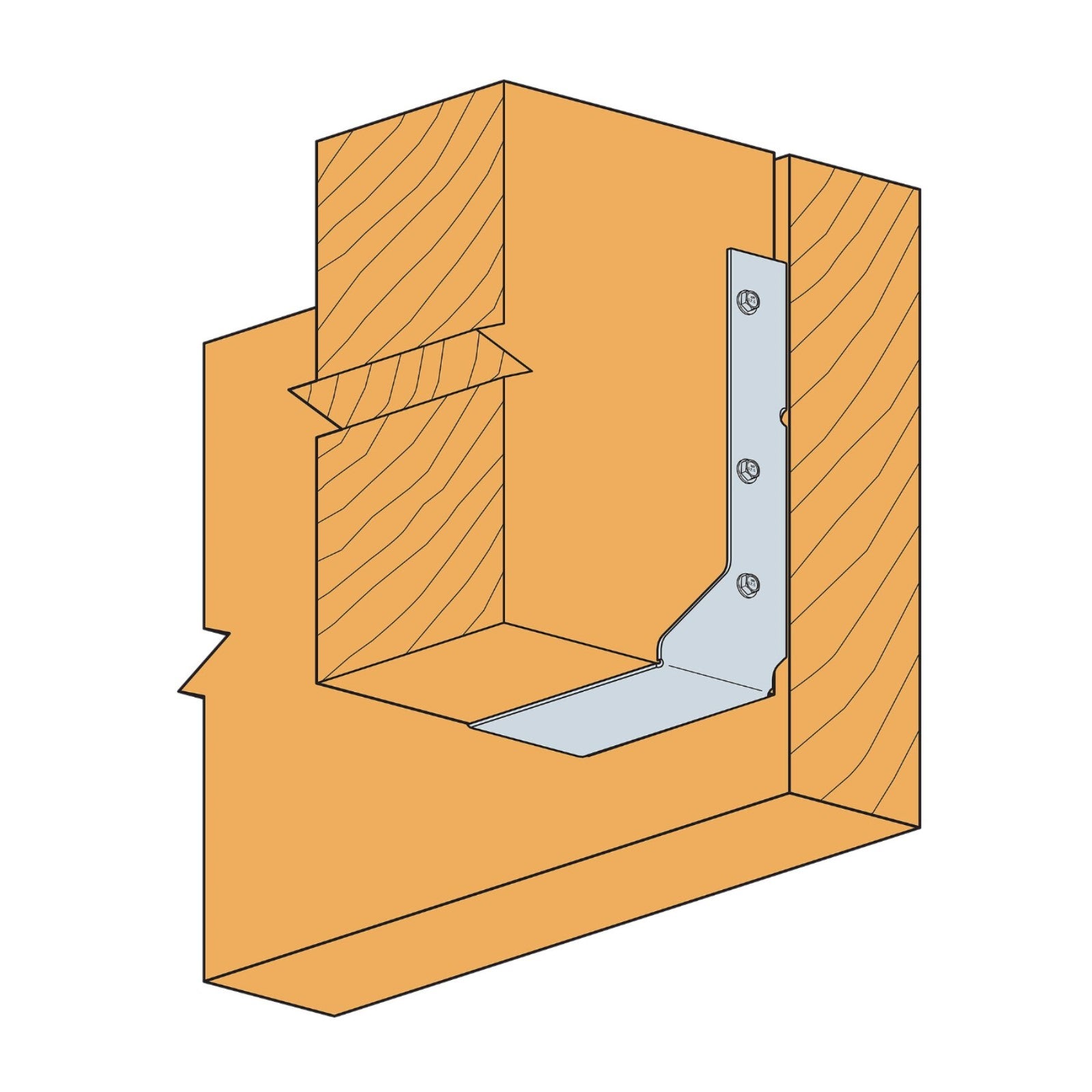 Simpson HUCQ610-SDS 6x10 Concealed Flange Heavy hanger w/SDS Screws installation