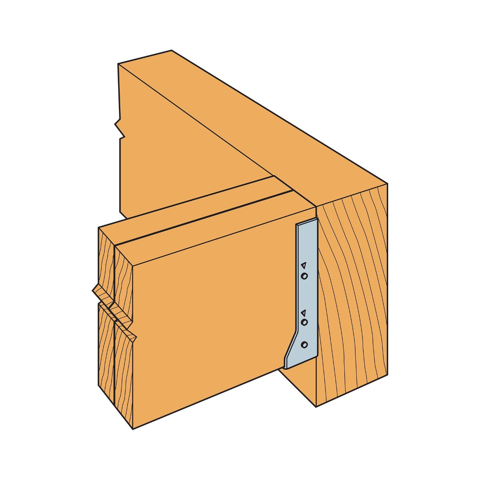 Simpson HUC26-2 Double Concealed Flange Heavy Face Mount Hanger installation