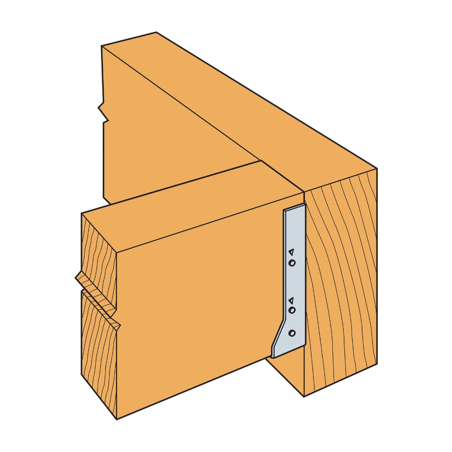 Simpson HUC414 4x14 Concealed Flange Heavy Face Mount Hanger single beam installation