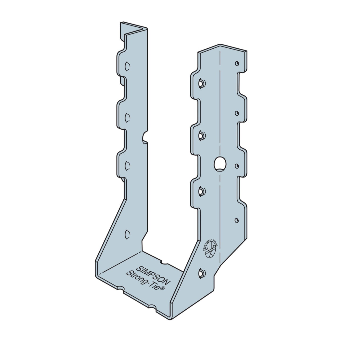 Simpson HUS210-2 Double 2x10 Face Mount Hanger illustration