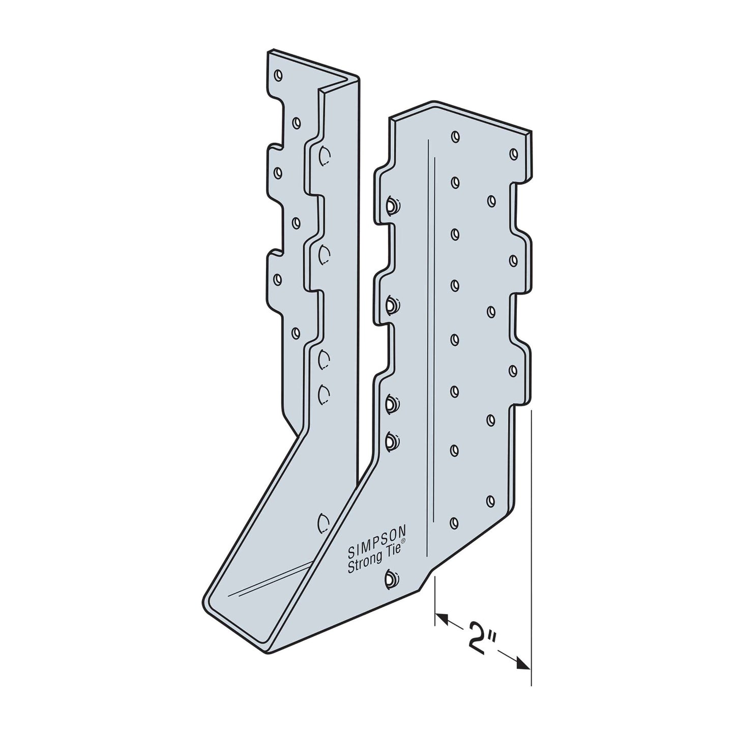 Simpson HUS210 Face Mount Hanger illustration
