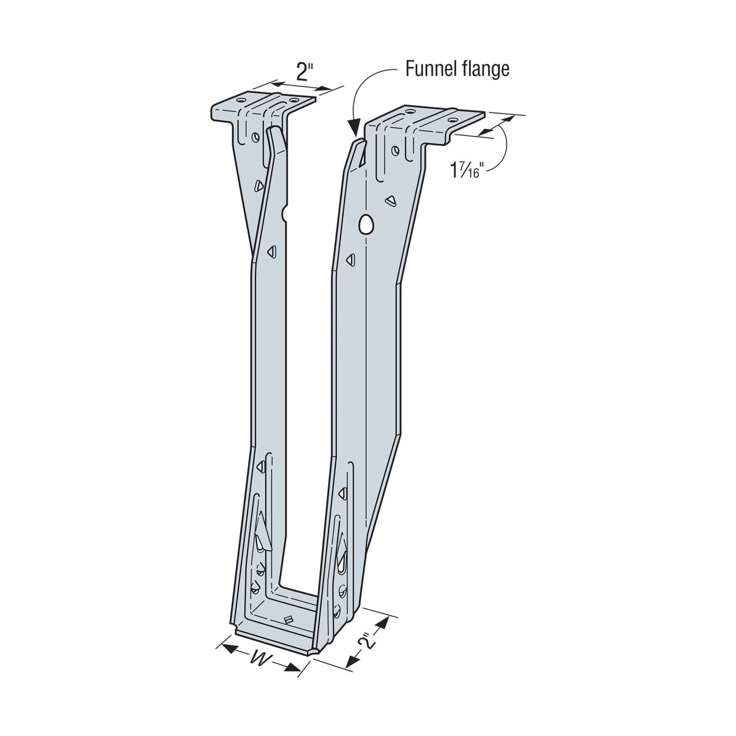 Simpson ITS2.37/9.5 Top Flange I-Joist Hanger - G90 Galvanized