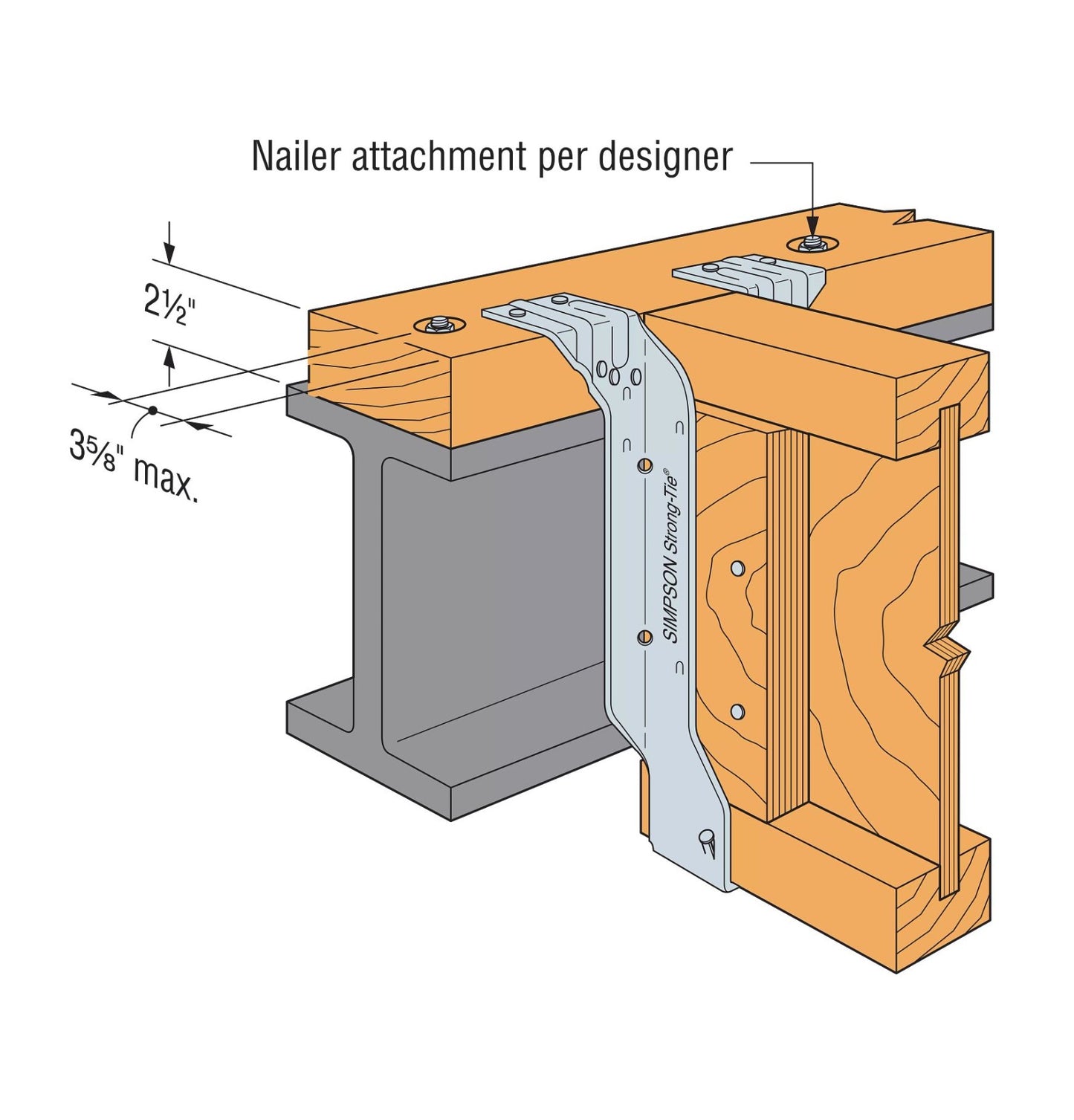 Simpson ITS2.37/9.5 Top Flange I-Joist Hanger - G90 Galvanized