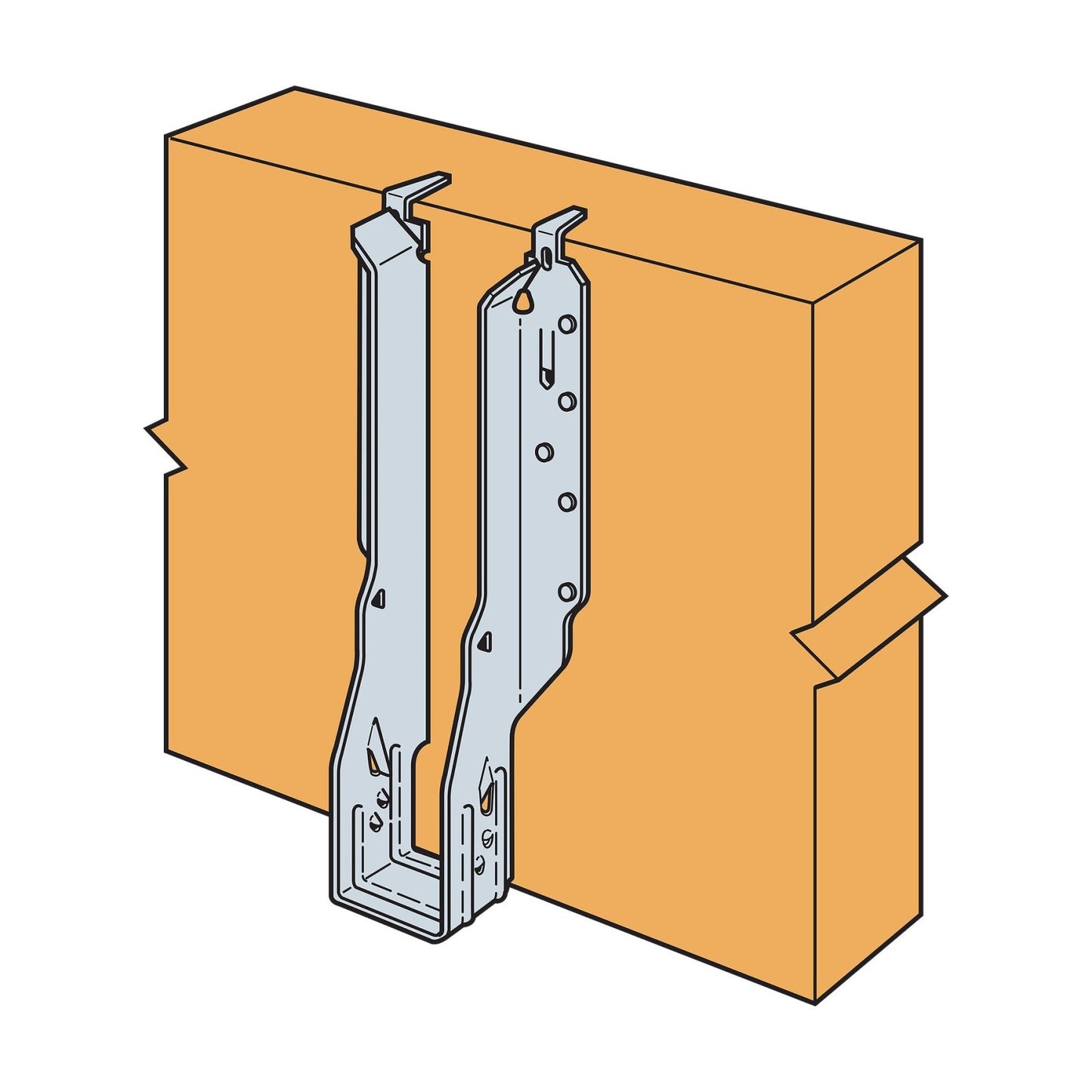 Simpson IUS2.06/16 Face Mount I-Joist Hanger - G90 Galvanized installation