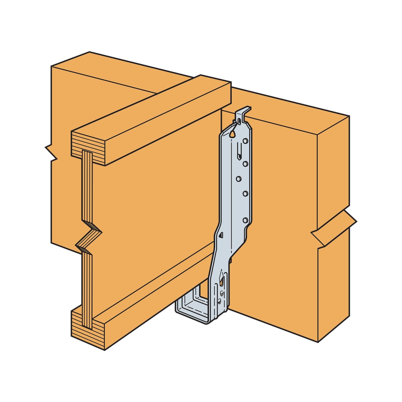 Simpson IUS2.06/16 Face Mount I-Joist Hanger - G90 Galvanized installation