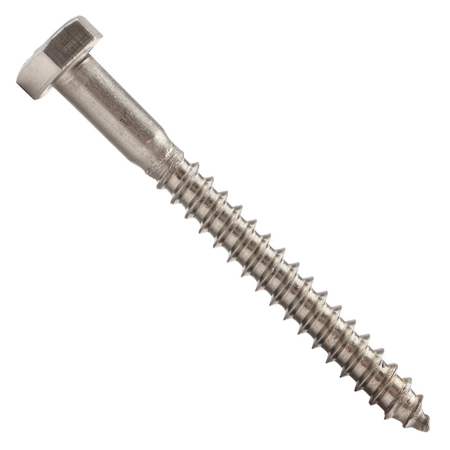 1/4"-10 x 2-1/2" Conquest Hex Head Lag Bolt for Wood - 316 Stainless Steel