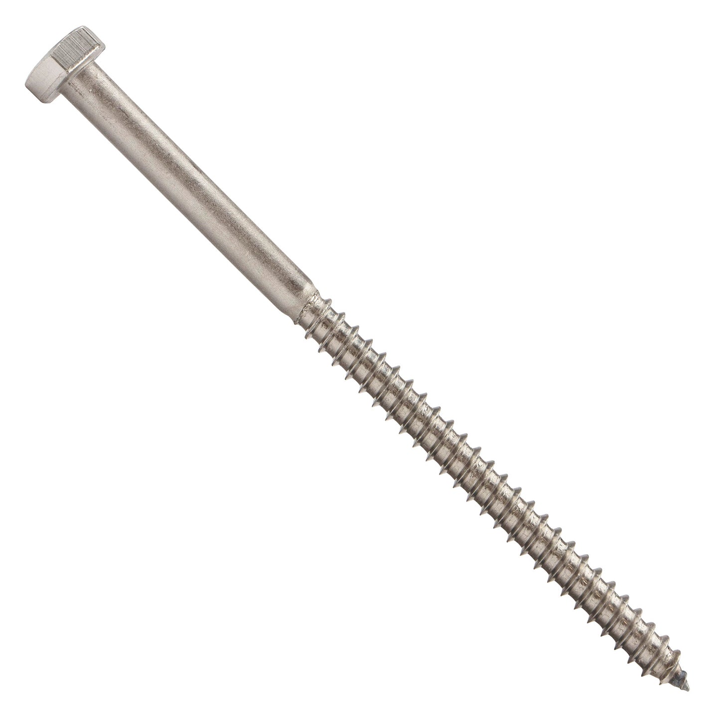 1/4"-10 x 4-1/2" Conquest Hex Head Lag Bolt for Wood - 316 Stainless Steel