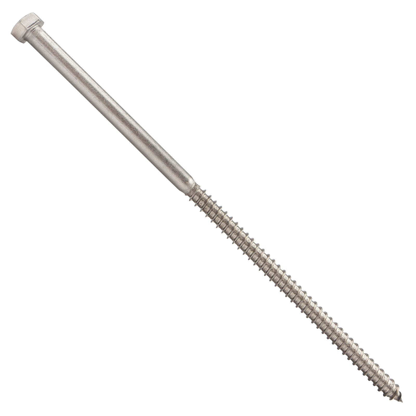 3/8"-7 x 10" Conquest Hex Head Lag Bolt for Wood - 316 Stainless Steel