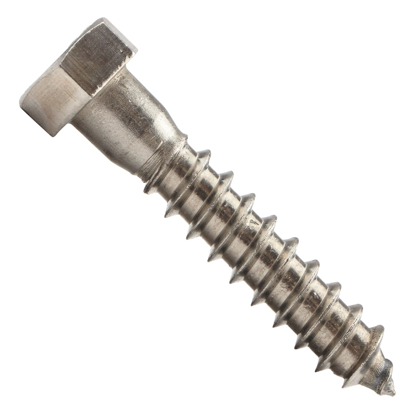 3/8"-7 x 2" Conquest Hex Head Lag Bolt for Wood - 316 Stainless Steel