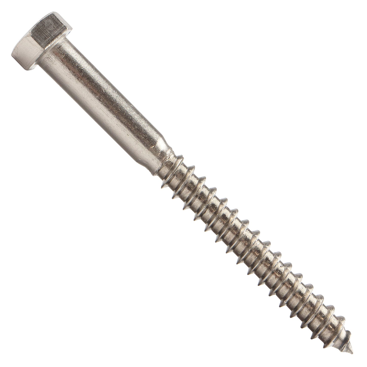 3/8"-7 x 4" Conquest Hex Head Lag Bolt for Wood - 316 Stainless Steel