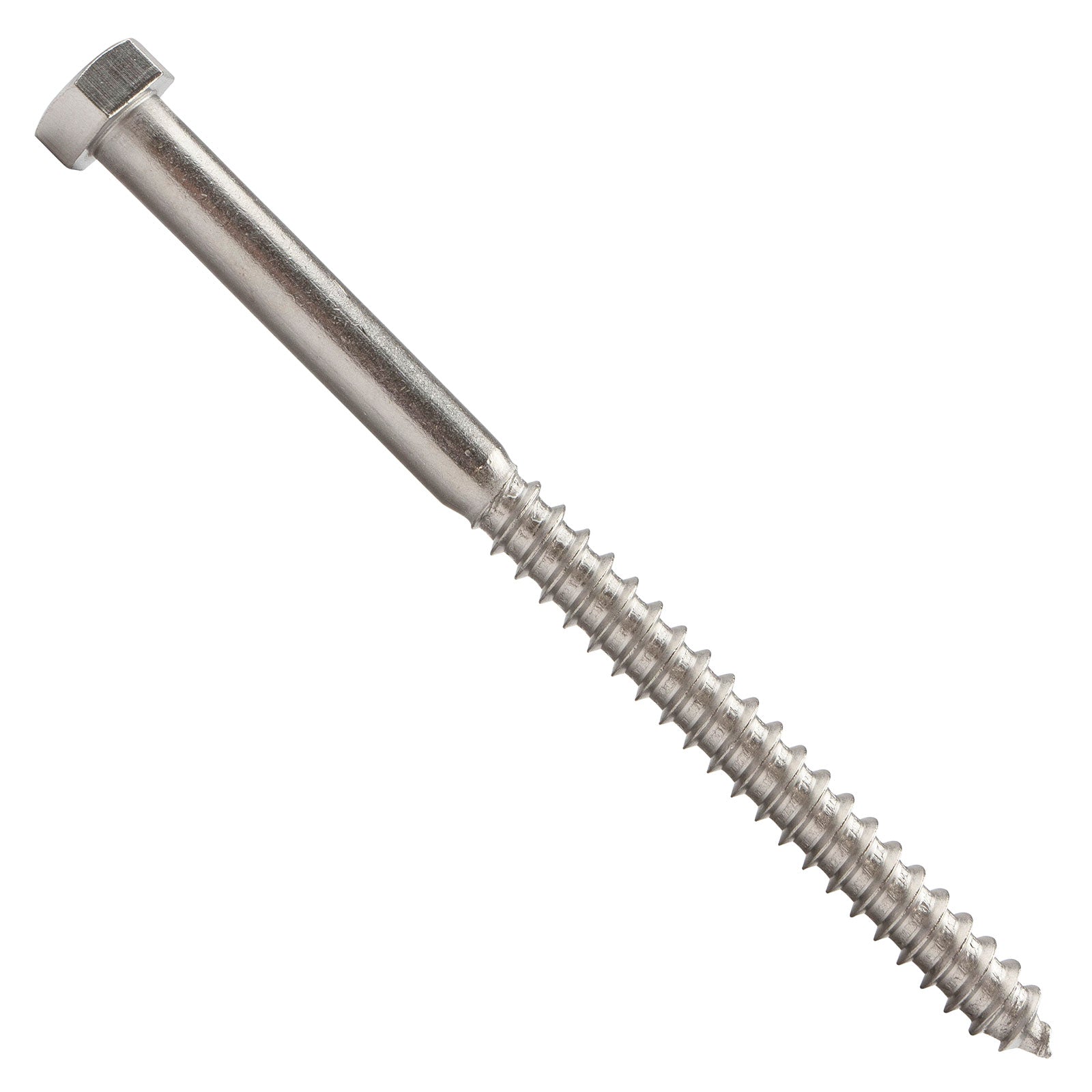 3/8"-7 x 5-1/2" Conquest Hex Head Lag Bolt for Wood - 316 Stainless Steel