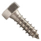 5/16"-9 x 1" Conquest Hex Head Lag Bolt for Wood - 316 Stainless Steel