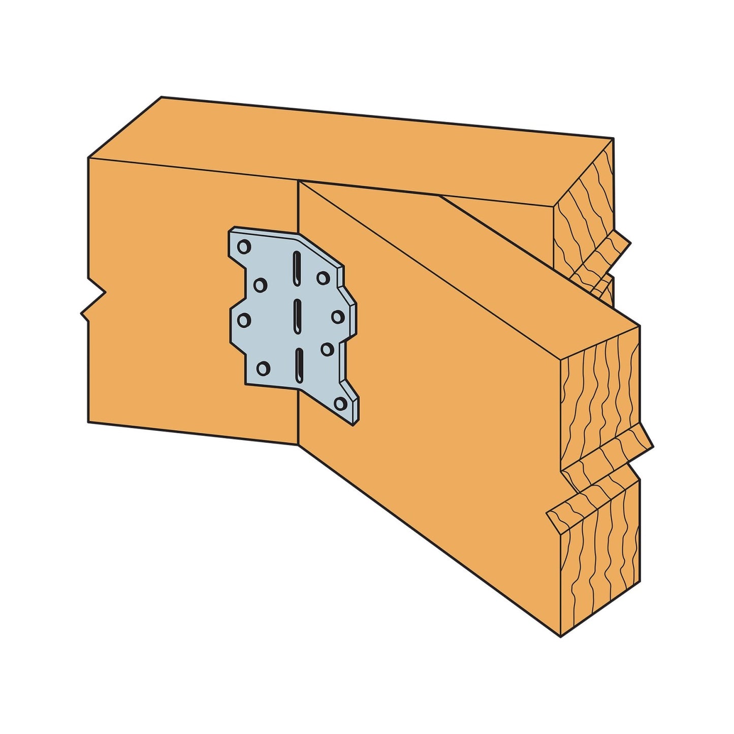 Simpson LS50 Reinforcing Angle installed