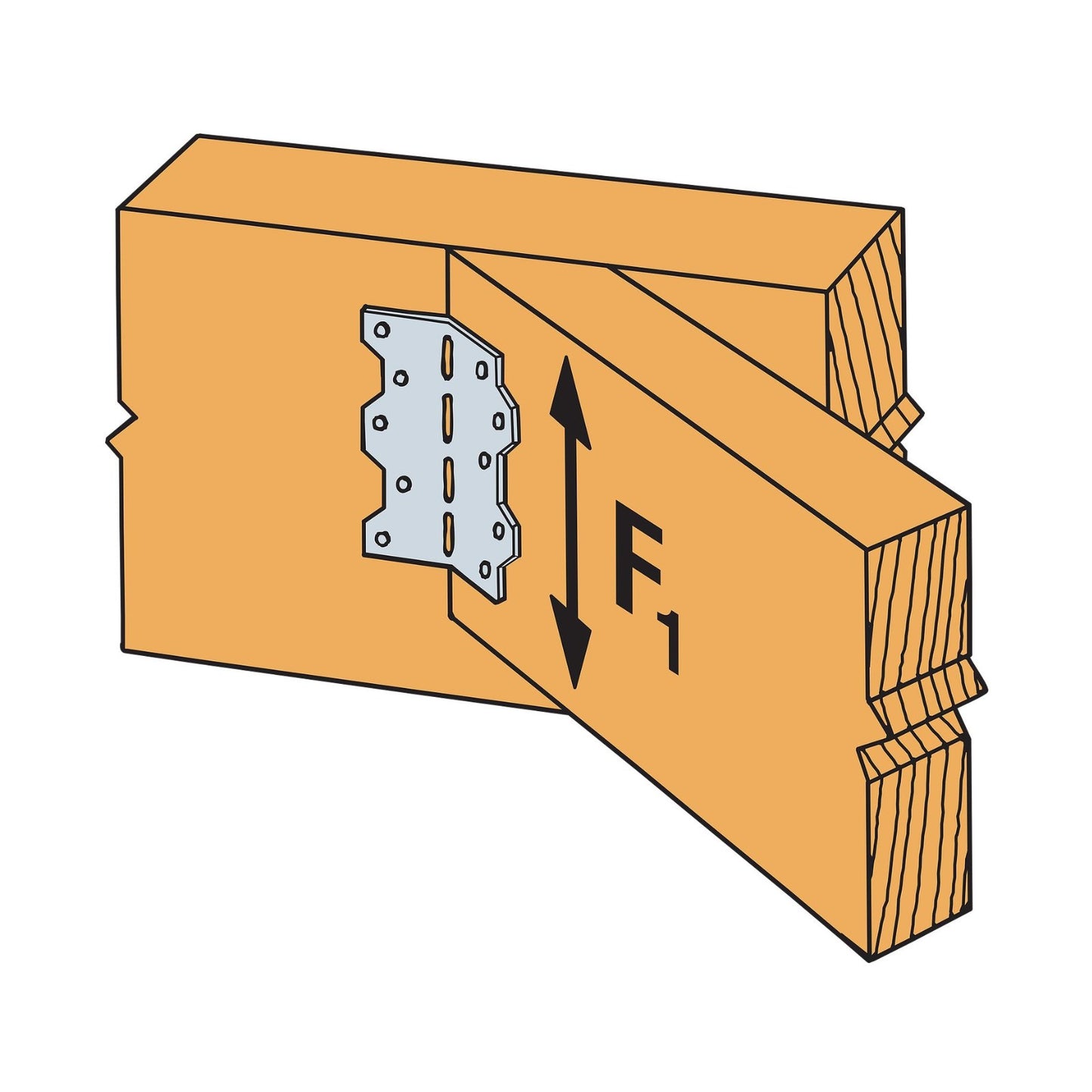 Simpson LS70 6-3/8" Reinforcing Angle - G90 Galvanized