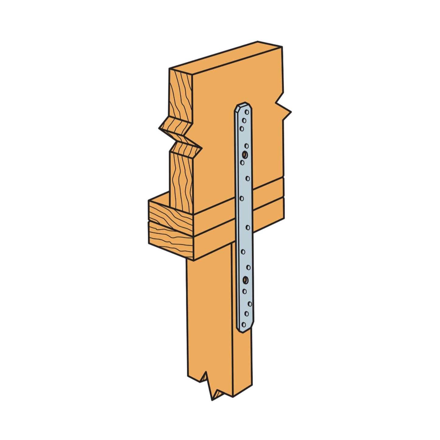 Simpson LSTA18 18" 20 Gauge Strap Tie - G90 Galvanized