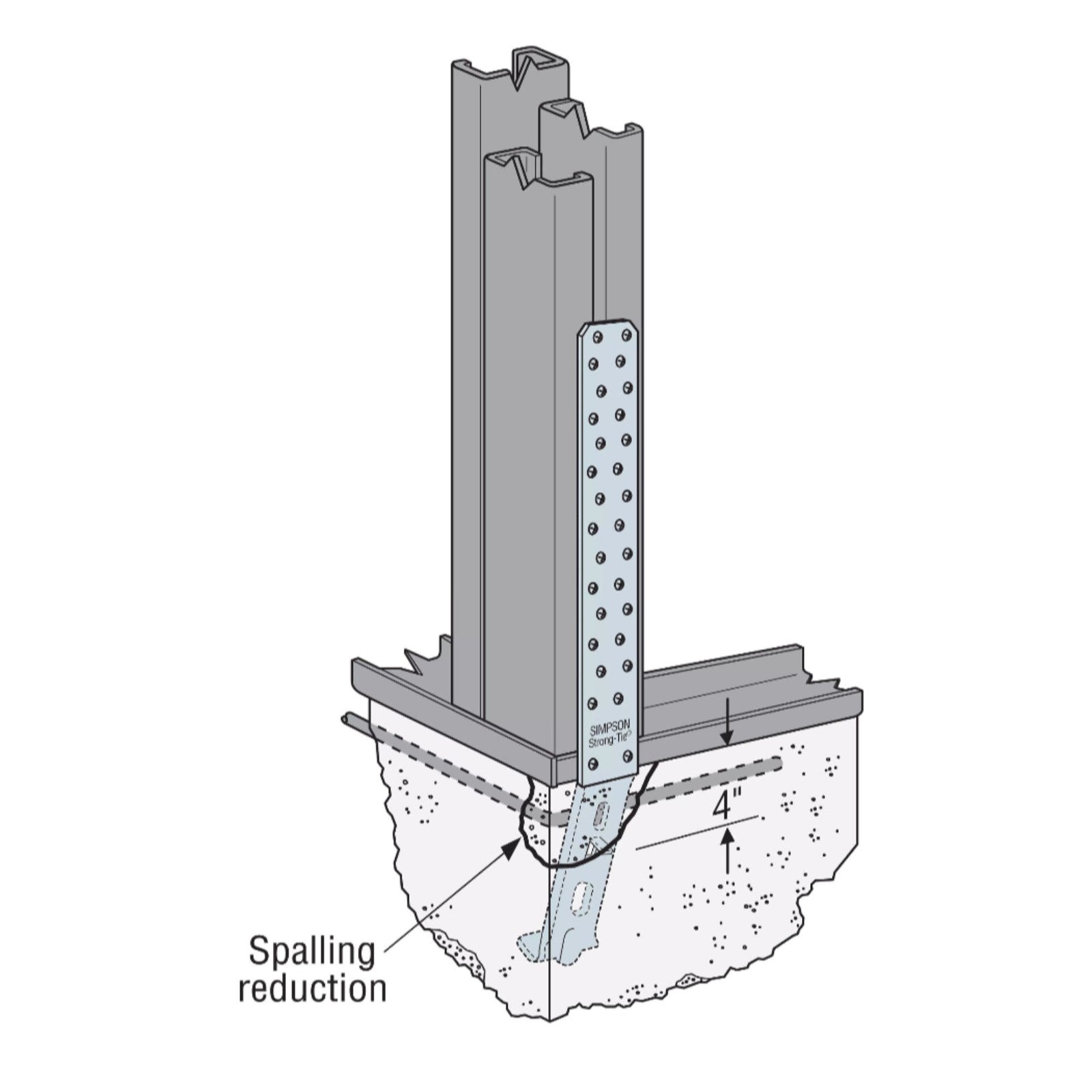 Simpson LSTHD8 18-5/8" Strap-Tie Holdown installation