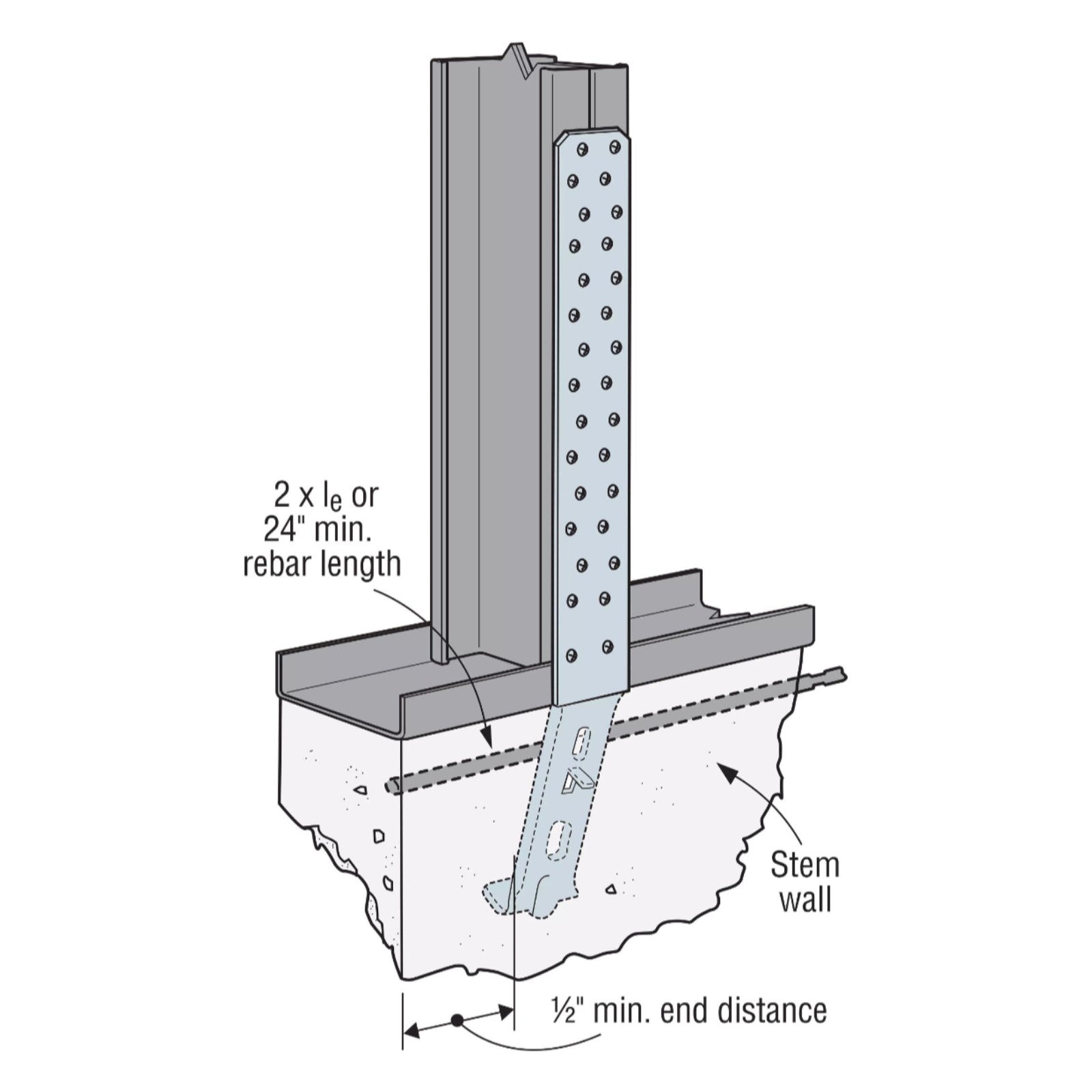 Simpson LSTHD8 18-5/8" Strap-Tie Holdown installation