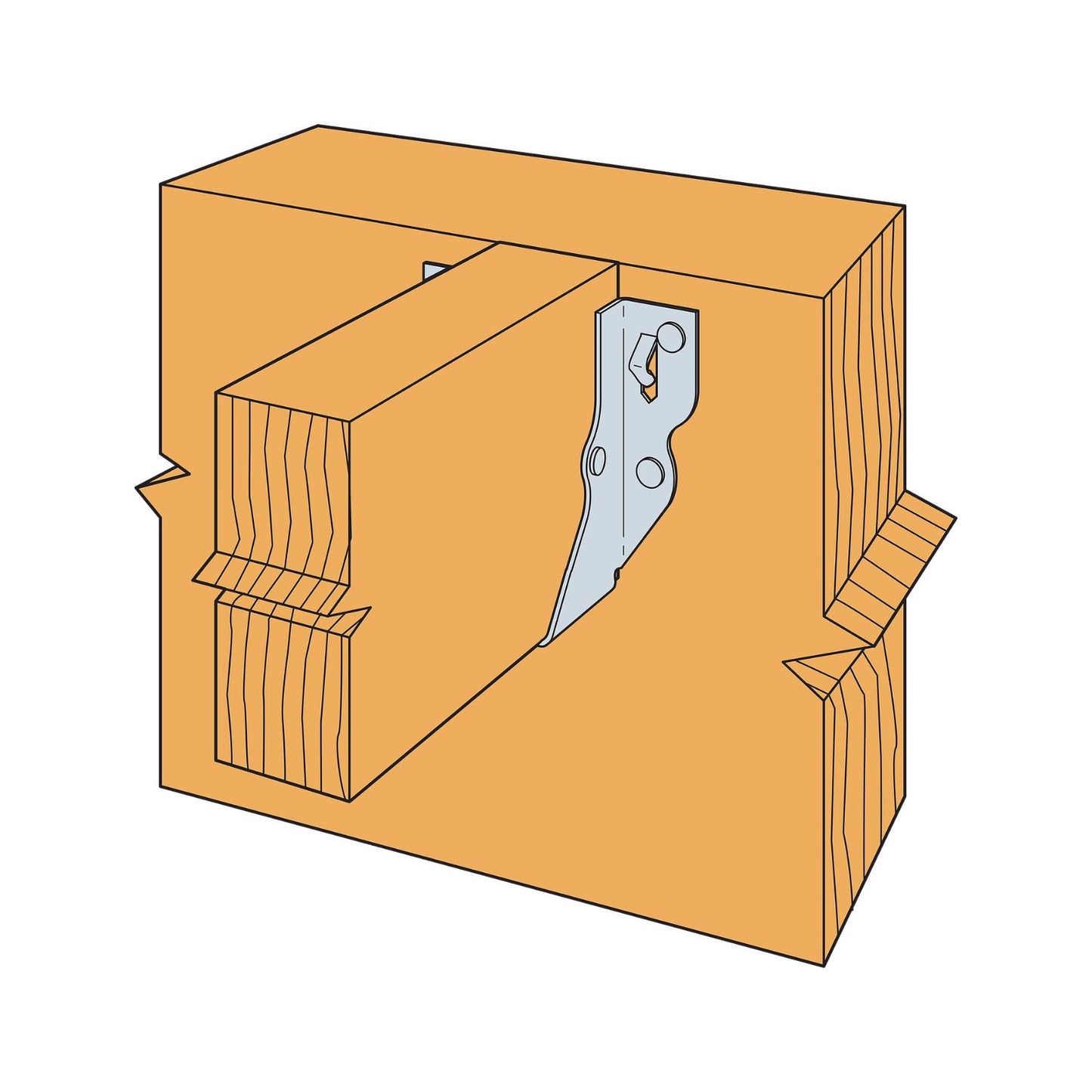 Simpson LU24 2x4 Face Mount Joist Hanger installation