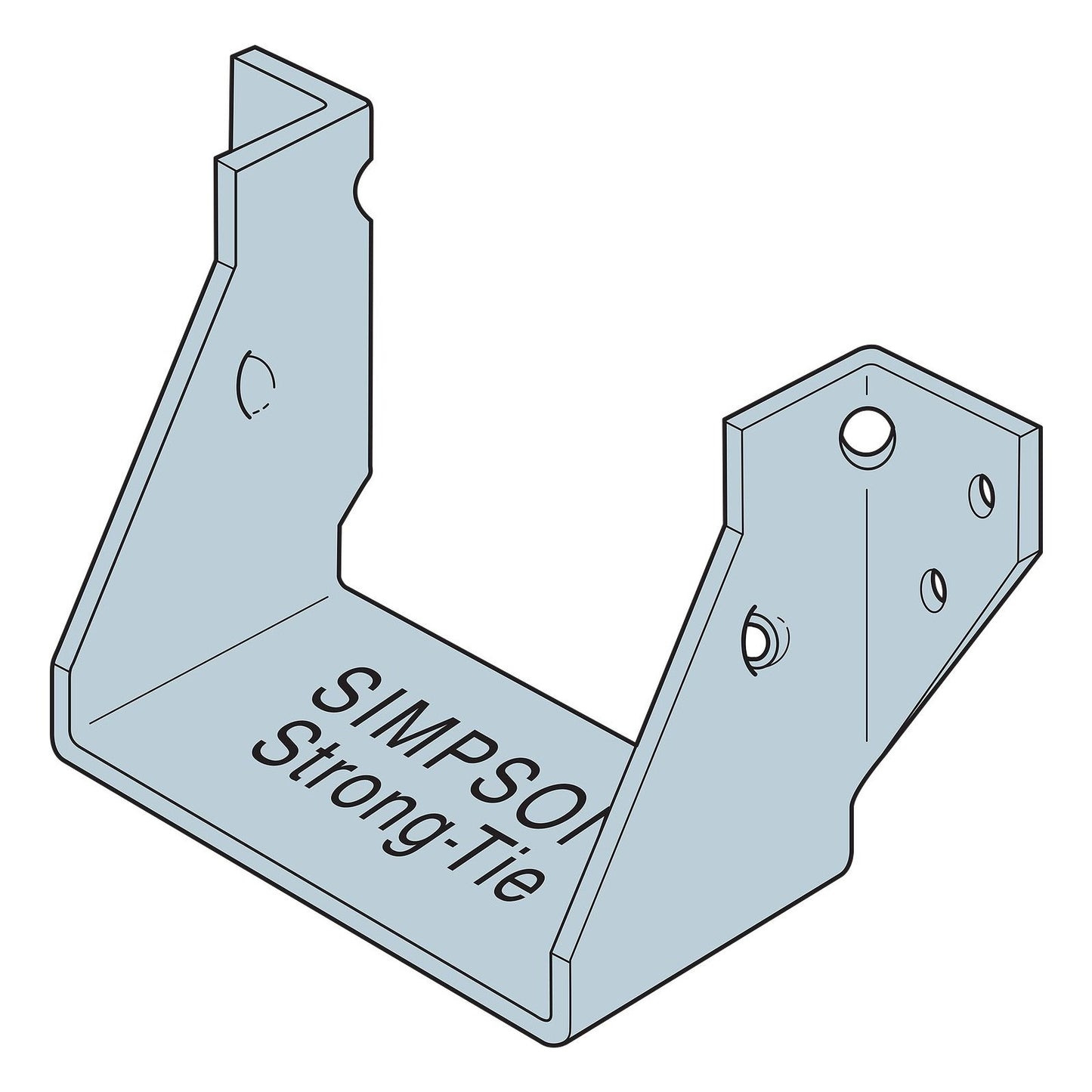 Simpson LUS24-2 Double 2x4 Face Mount Hanger illustration