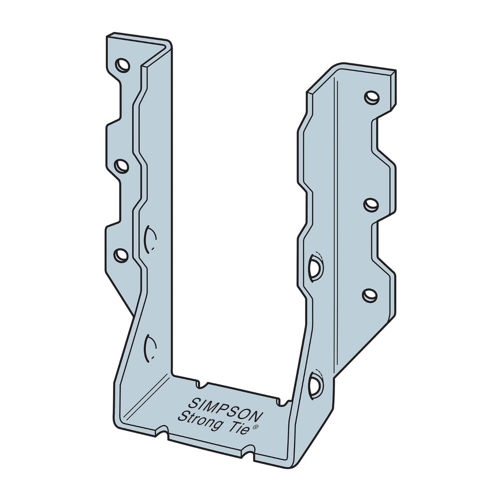 Simpson LUS28-2 Double 2x8 Face Mount Hanger illustration